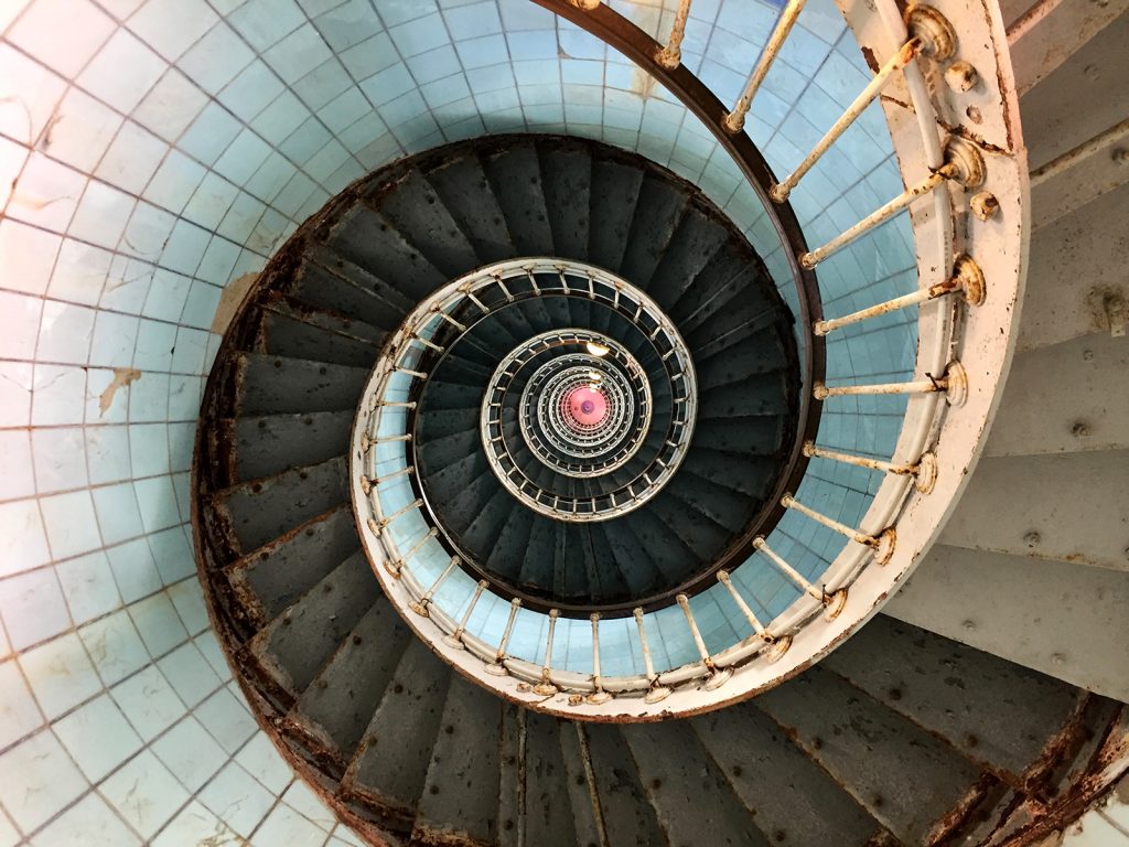 Wendeltreppe-Leuchtturm-Coubre-Landschaft