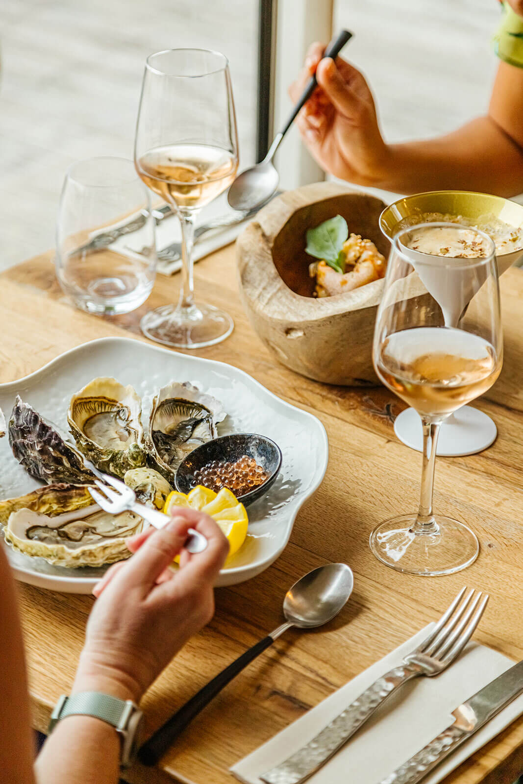 Oysters and wines