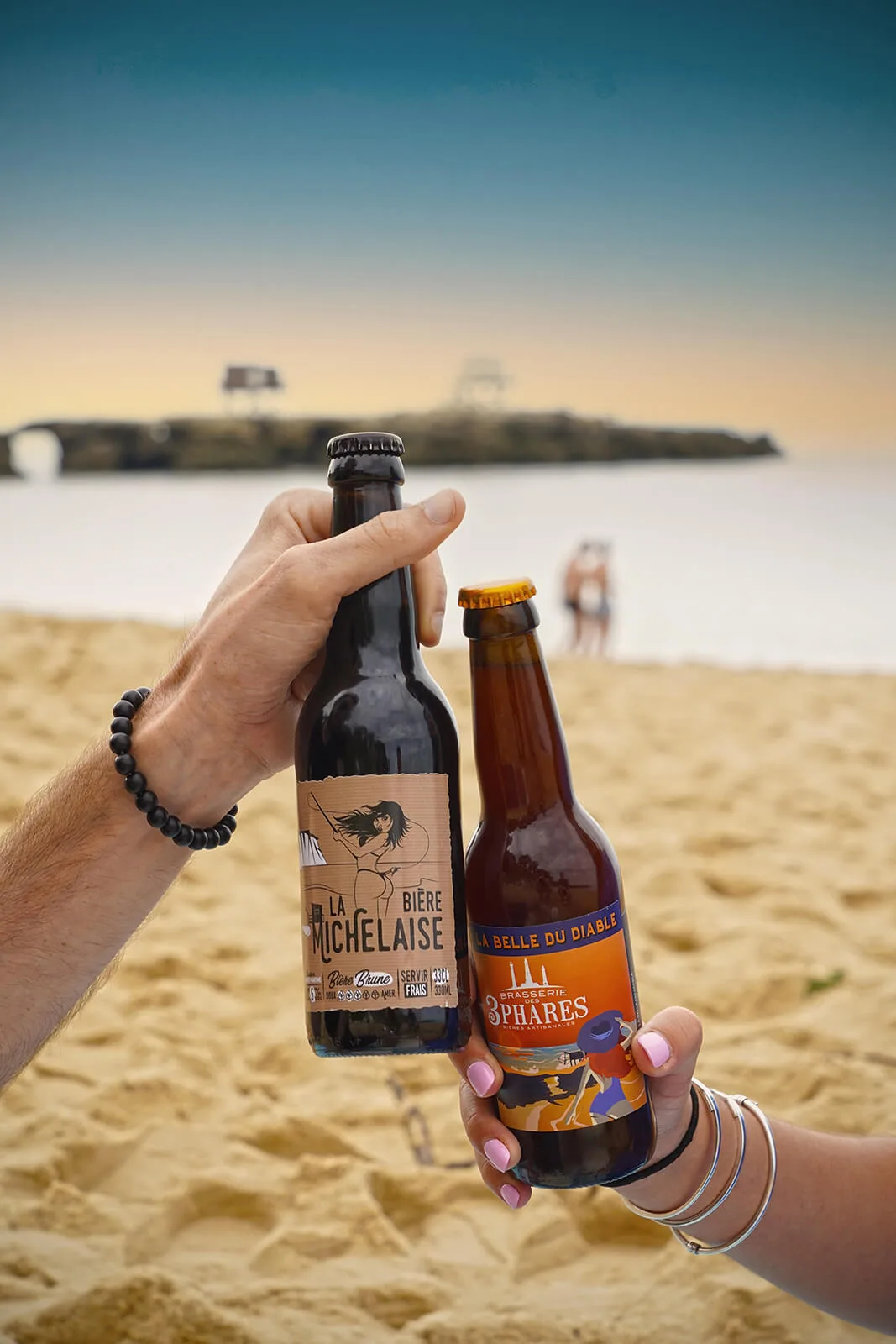 bières à la plage
