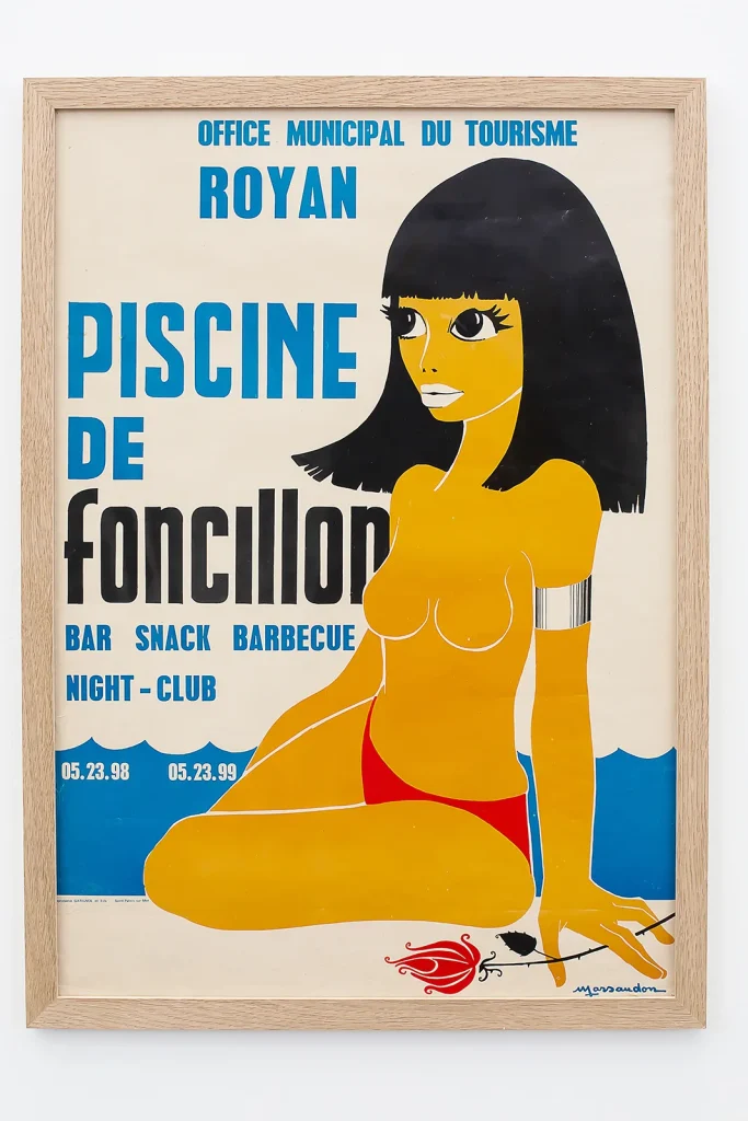 poster by Nadu Marsaudon for the old Foncillon swimming pool