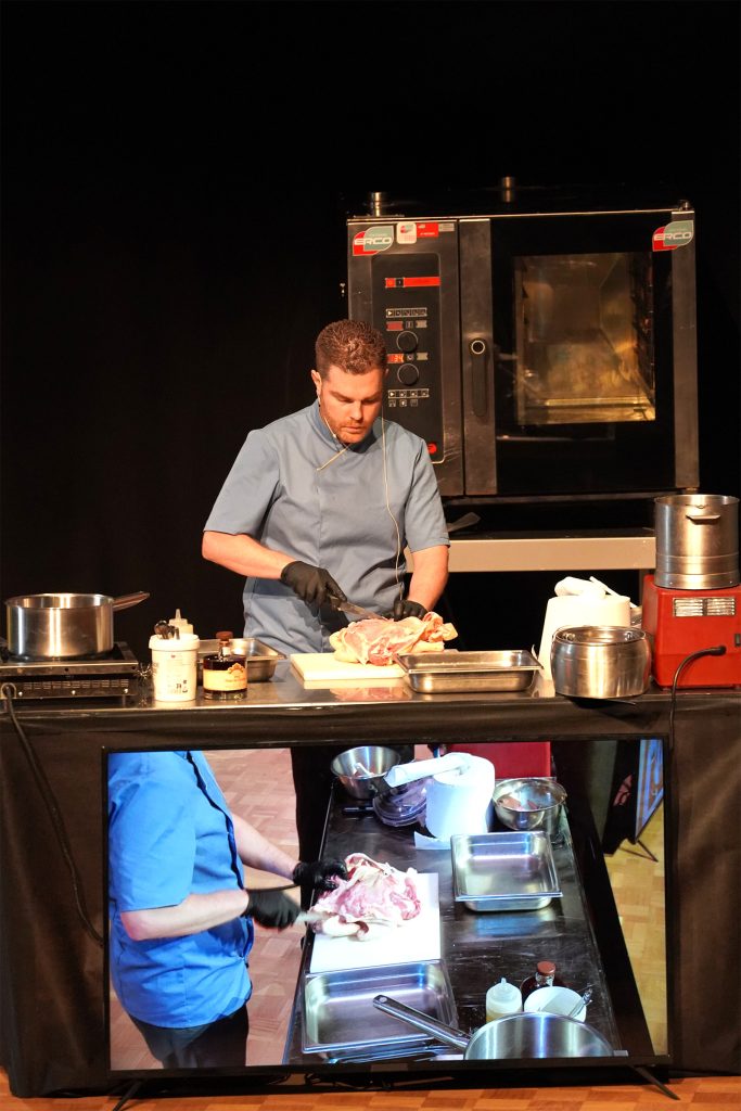 Preparing farm chicken