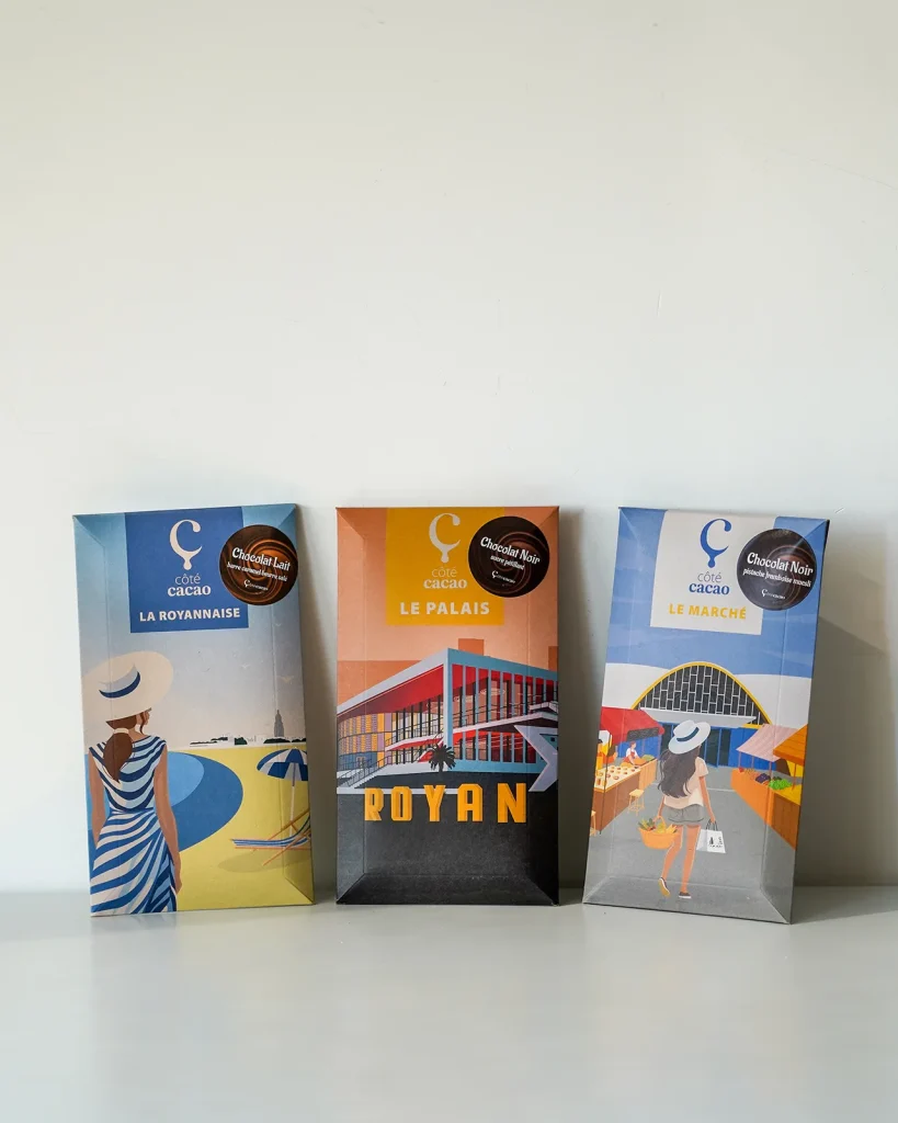 3 tablettes de chocolat Côté Cacao