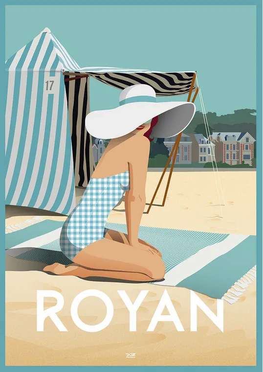 Affiche Royan plage de la Grande Conche