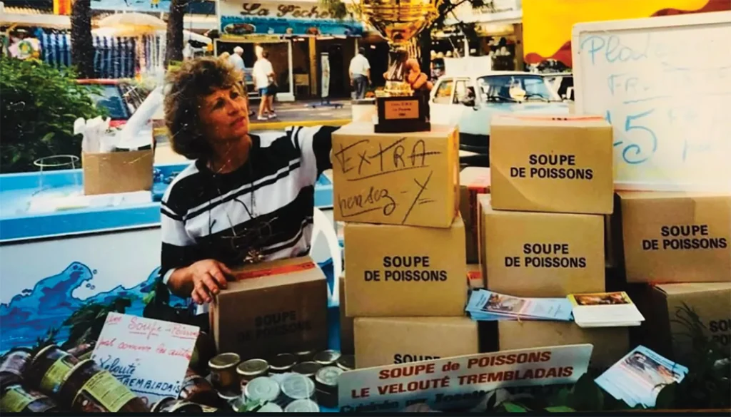 Josette Bertin au marché de La Palmyre