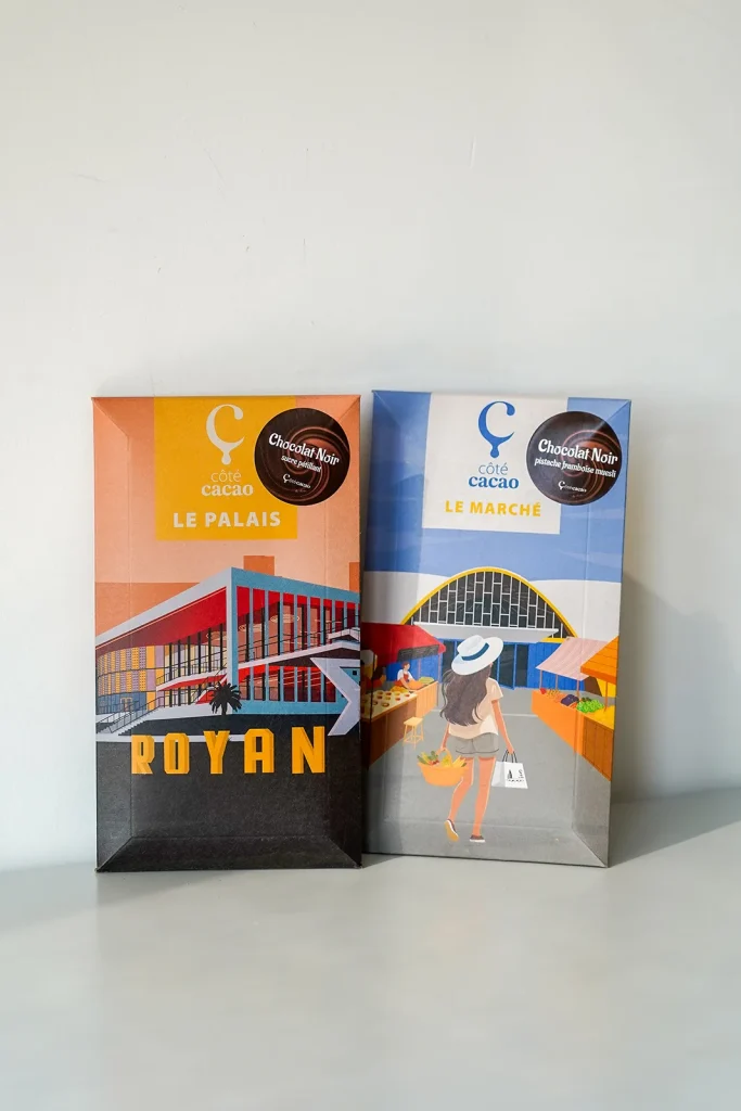 Tablettes de chocolat en vente au Palais