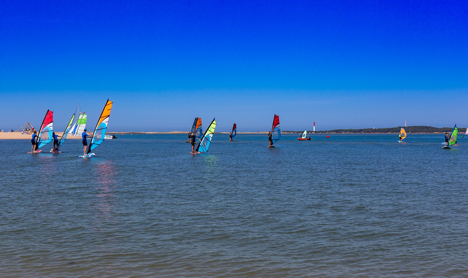 Water sports - Windsurfing on the bay of Bonne Anse