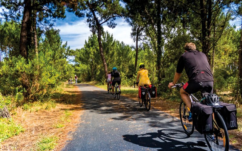 Balade à vélo sur la Vélodyssée à La Tremblade